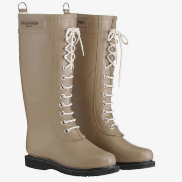 Ilse Jacobsen Hornbaek RUB15 Rubber Boots Long, color otter Size 37 - Picture 1 of 17